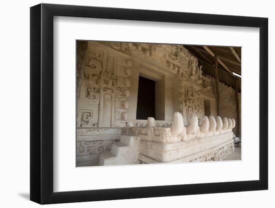 Stucco Sculpture, Monster Mouth, the Tomb of Ukit Kan Lek Tok (Mayan Ruler)-Richard Maschmeyer-Framed Photographic Print