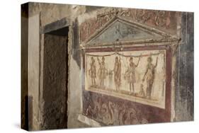 Stuccoed and Frescoed Lararium, Thermopolium of Vetutius Placidus, Pompeii, Campania, Italy-Eleanor Scriven-Stretched Canvas