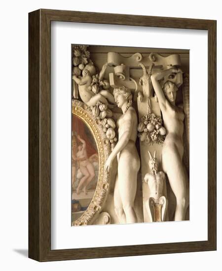 Stuccoes on King's Staircase, Rebuilt on Site of Duchess D'Etampes' Chamber-Francesco Primaticcio-Framed Giclee Print