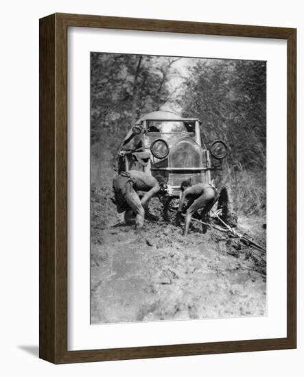 Stuck in the Mud, Bulawayo to Dett, Southern Rhodesia, C1924-C1925-Thomas A Glover-Framed Giclee Print