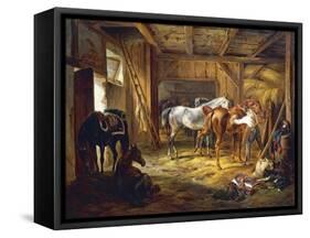 Stud, by Adam Albrecht (1786-1862), Germany, 19th Century-Albrecht Adam-Framed Stretched Canvas