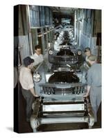 Studebaker Assembly Line in South Bend Indiana, c.1946-Bernard Hoffman-Stretched Canvas