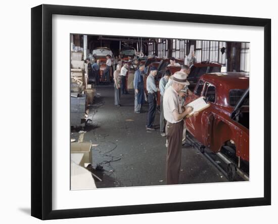 Studebaker Assembly Line in South Bend Indiana-Bernard Hoffman-Framed Photographic Print