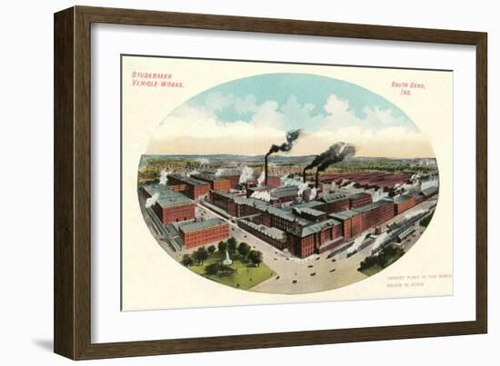 Studebaker Works, South Bend-null-Framed Art Print