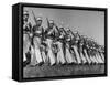 Student Body at Culver Military Academy Parading in Full Uniform at Garrison Review-Alfred Eisenstaedt-Framed Stretched Canvas