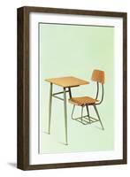 Student Chair and Desk Combo-null-Framed Art Print