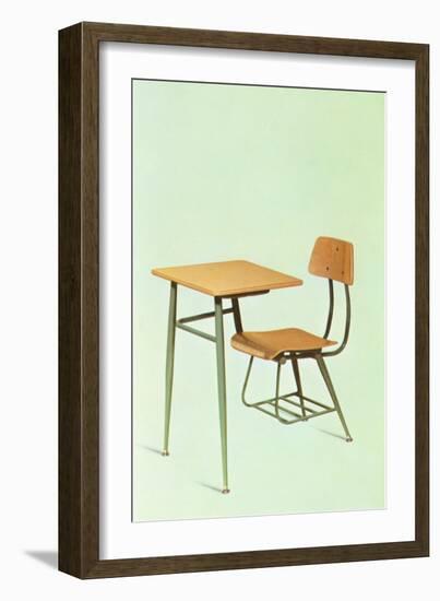 Student Chair and Desk Combo-null-Framed Art Print