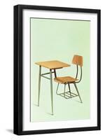 Student Chair and Desk Combo-null-Framed Art Print