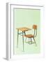 Student Chair and Desk Combo-null-Framed Art Print