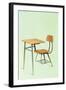 Student Chair and Desk Combo-null-Framed Art Print