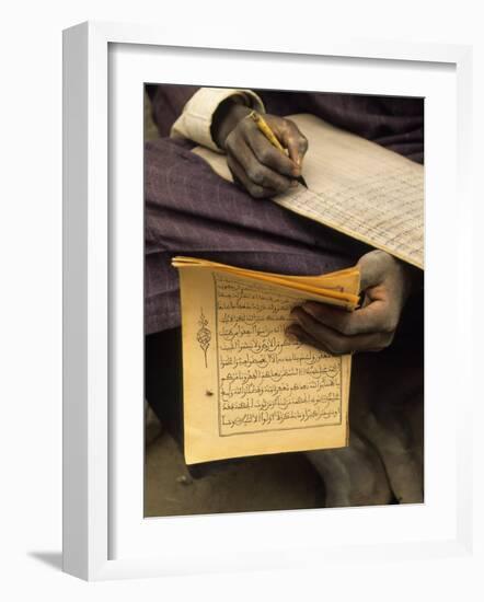 Student Copying the Koran, Djenne, Mali, West Africa-Ellen Clark-Framed Photographic Print