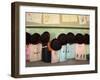 Student Hats and Bags Hanging Up, Elementary School, Tokyo, Honshu, Japan-Christian Kober-Framed Photographic Print