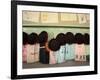 Student Hats and Bags Hanging Up, Elementary School, Tokyo, Honshu, Japan-Christian Kober-Framed Photographic Print