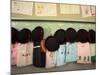 Student Hats and Bags Hanging Up, Elementary School, Tokyo, Honshu, Japan-Christian Kober-Mounted Photographic Print