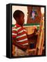 Student in Kindergarten Art Class-Bill Bachmann-Framed Stretched Canvas