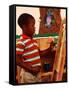 Student in Kindergarten Art Class-Bill Bachmann-Framed Stretched Canvas
