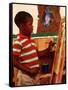 Student in Kindergarten Art Class-Bill Bachmann-Framed Stretched Canvas