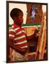 Student in Kindergarten Art Class-Bill Bachmann-Framed Photographic Print