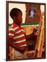 Student in Kindergarten Art Class-Bill Bachmann-Framed Photographic Print