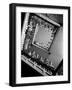 Student Nurses Lining the Railings of Stairwell at Roosevelt Hospital-Alfred Eisenstaedt-Framed Photographic Print