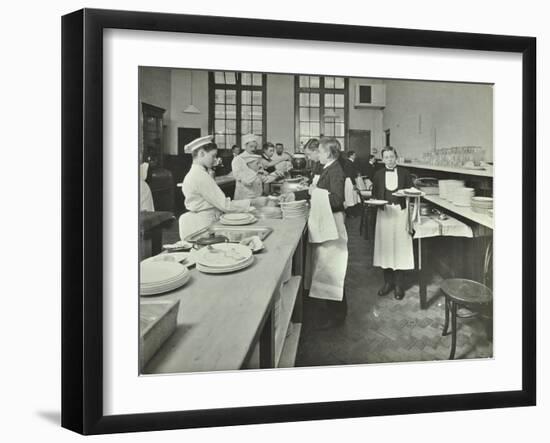 Student Waiters, Westminster Technical Institute, London, 1914-null-Framed Photographic Print