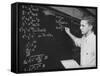 Student Working Calculus Problems on Blackboard at Walnut Hills High School-null-Framed Stretched Canvas