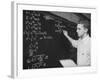 Student Working Calculus Problems on Blackboard at Walnut Hills High School-null-Framed Photographic Print