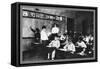 Students and Teacher in Public School Classroom-null-Framed Stretched Canvas