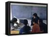 Students at a Computer Demonstration in a Class at a Rural School, China-Doug Traverso-Framed Stretched Canvas