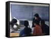 Students at a Computer Demonstration in a Class at a Rural School, China-Doug Traverso-Framed Stretched Canvas