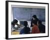 Students at a Computer Demonstration in a Class at a Rural School, China-Doug Traverso-Framed Photographic Print