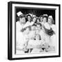 Students at Beauty School Learning Eye Brow and Make Up Techniques. 1940S-Nina Leen-Framed Photographic Print