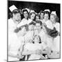 Students at Beauty School Learning Eye Brow and Make Up Techniques. 1940S-Nina Leen-Mounted Photographic Print