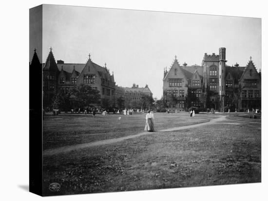 Students at University of Chicago Campus-null-Stretched Canvas