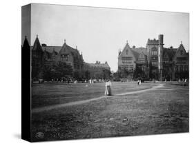 Students at University of Chicago Campus-null-Stretched Canvas