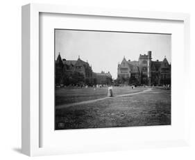 Students at University of Chicago Campus-null-Framed Photographic Print