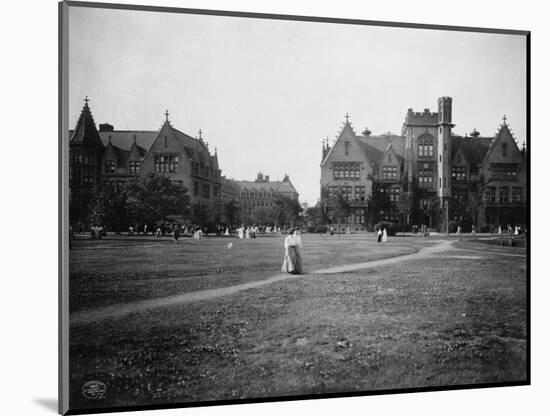 Students at University of Chicago Campus-null-Mounted Photographic Print