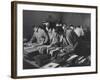 Students Buying Books at a Sale at Harvard University-Dmitri Kessel-Framed Photographic Print