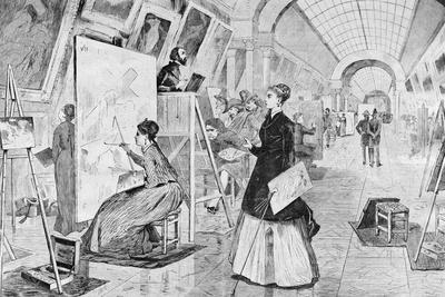 'Students Copying Art in the Louvre' Giclee Print | AllPosters.com