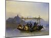 Students Crossing the Rhine at the Drachenfels Mountain, 1839-Caspar Netscher-Mounted Giclee Print