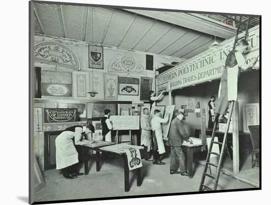 Students from Trade Classes, Northern Polytechnic, London, 1911-null-Mounted Photographic Print