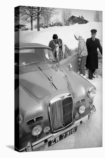 Students Getting in Car at Le Rosey School, Gstaad, Switzwerland, 1965-Carlo Bavagnoli-Stretched Canvas