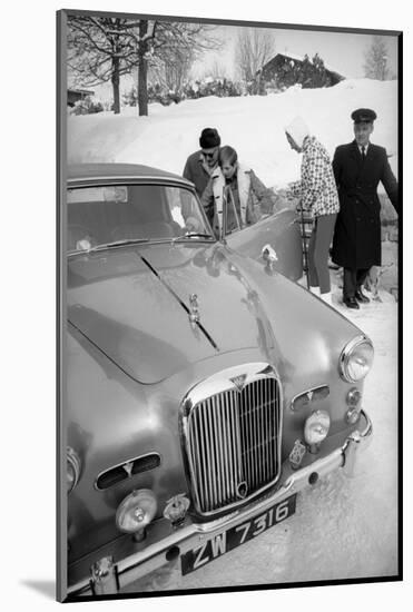 Students Getting in Car at Le Rosey School, Gstaad, Switzwerland, 1965-Carlo Bavagnoli-Mounted Photographic Print