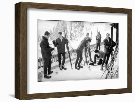 Students Getting in Car at Le Rosey School, Switzerland, 1965-Carlo Bavagnoli-Framed Photographic Print