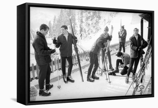 Students Getting in Car at Le Rosey School, Switzerland, 1965-Carlo Bavagnoli-Framed Stretched Canvas