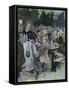 Students in Biergarten-Ferdinand Gotl-Framed Stretched Canvas