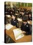 Students in Class, Elementary School, Tokyo, Honshu, Japan-Christian Kober-Stretched Canvas