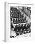Students in Mess Hall at Culver Military Academy Holding Arms Crossed in Front of Them-Alfred Eisenstaedt-Framed Photographic Print