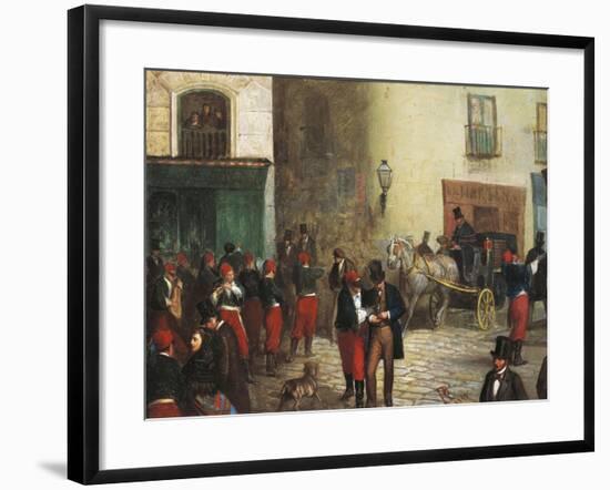 Students in the City, 1864-Ricardo Balaca-Framed Giclee Print