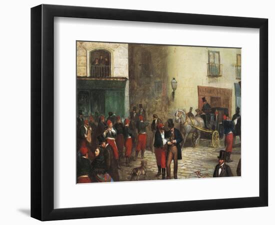 Students in the City, 1864-Ricardo Balaca-Framed Giclee Print